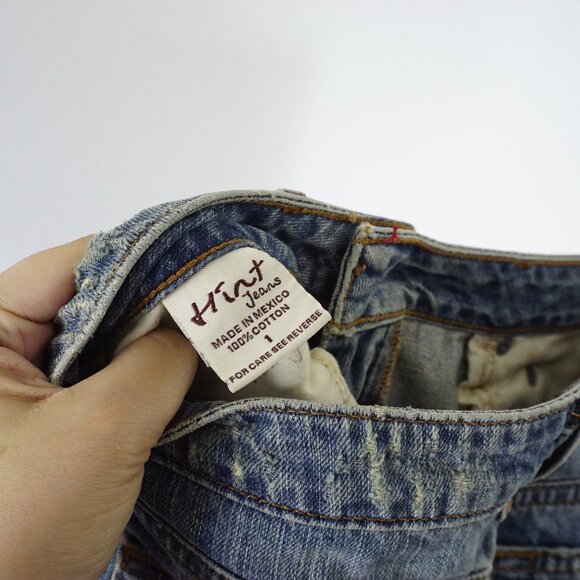 Vintage y2k low rise denim maxi skirt XS - Picture 8 of 9